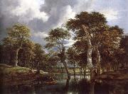 Jacob van Ruisdael, Waterfall in a Hilly Wooded Landscape